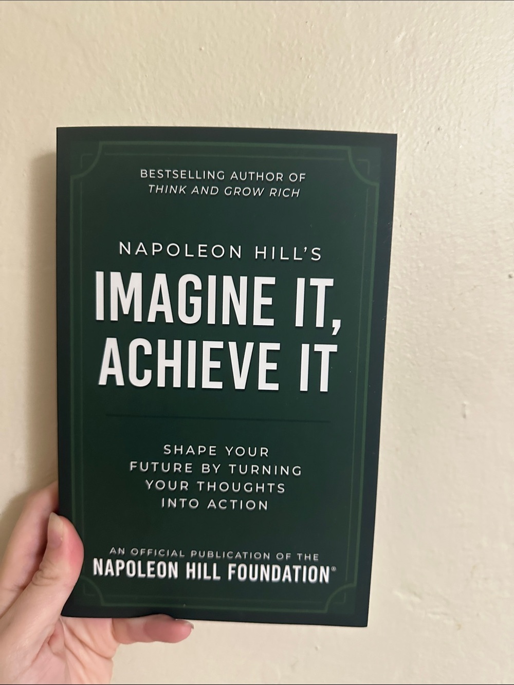 Napoleon Hill 'Imagine It, Achieve It' Green Hardcover -